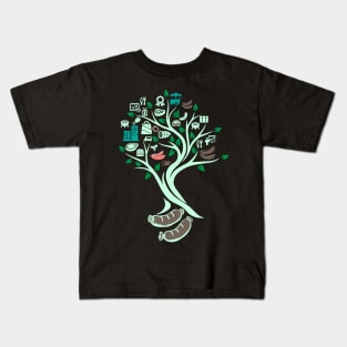 BBQ Grilling Grill Tree Of Life Yoga Celtic Viking Yggdrasil Kids T-Shirt